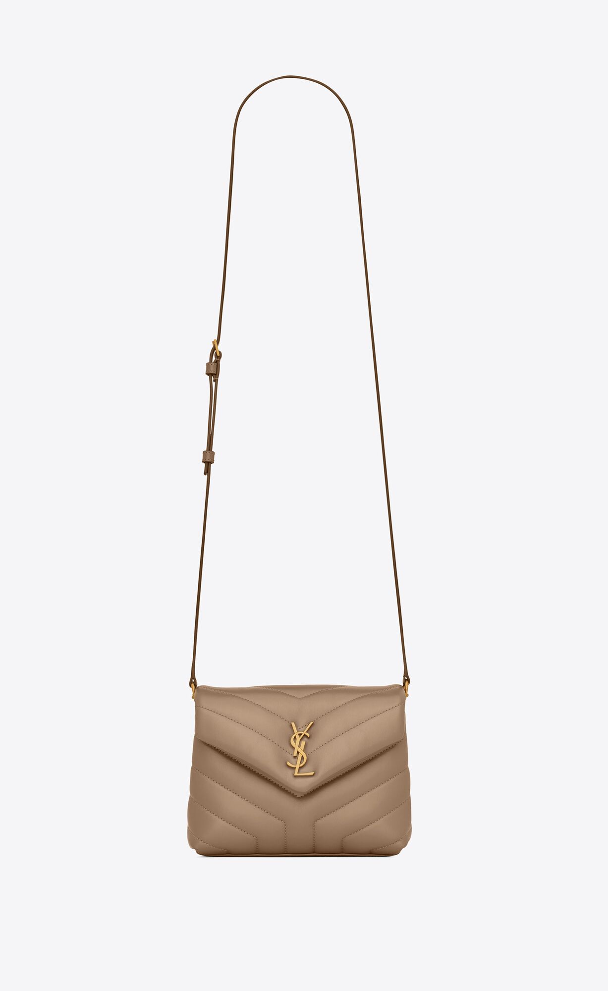 LOULOU TOY STRAP BAG IN MATELASS "Y" LEATHER