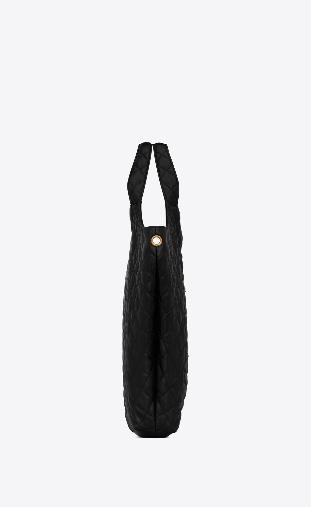 ICARE MAXI SHOPPING BAG IN QUILTED LAMBSKIN-BLACK