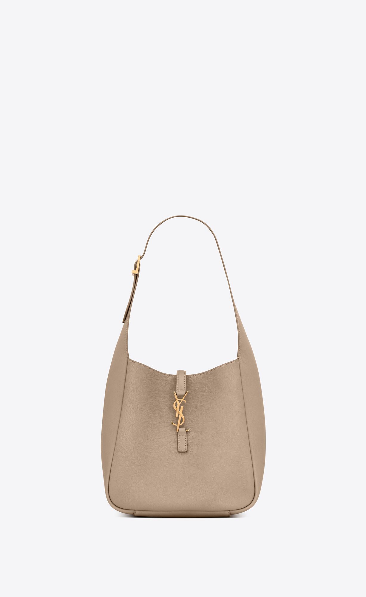 SMALL LE 5  7 SUPPLE IN GRAINED LEATHER-DUSTY GREY