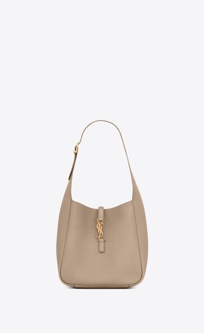 SMALL LE 5  7 SUPPLE IN GRAINED LEATHER-DUSTY GREY