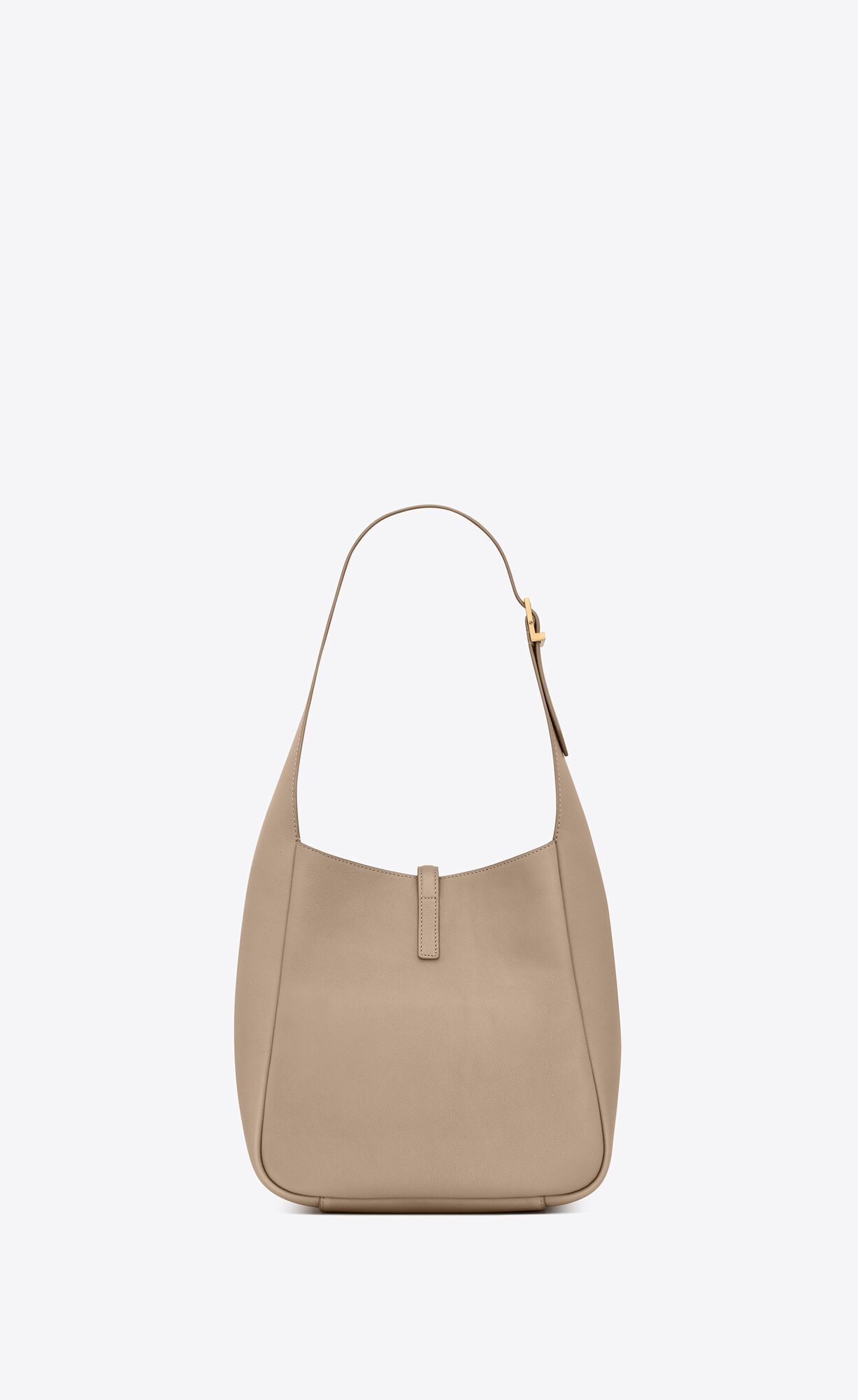 SMALL LE 5  7 SUPPLE IN GRAINED LEATHER-DUSTY GREY
