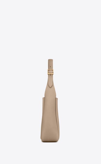 SMALL LE 5  7 SUPPLE IN GRAINED LEATHER-DUSTY GREY