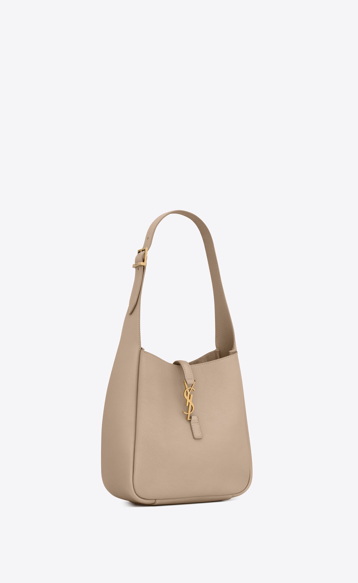 SMALL LE 5  7 SUPPLE IN GRAINED LEATHER-DUSTY GREY