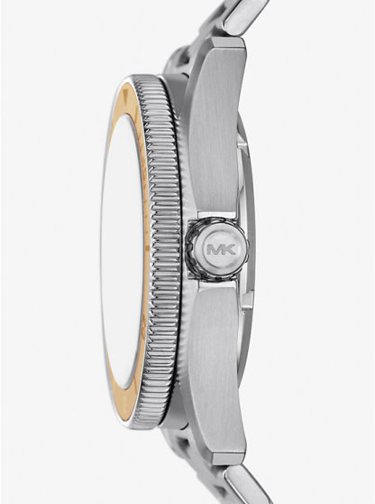 Oversized Maritime Silver-Tone Watch