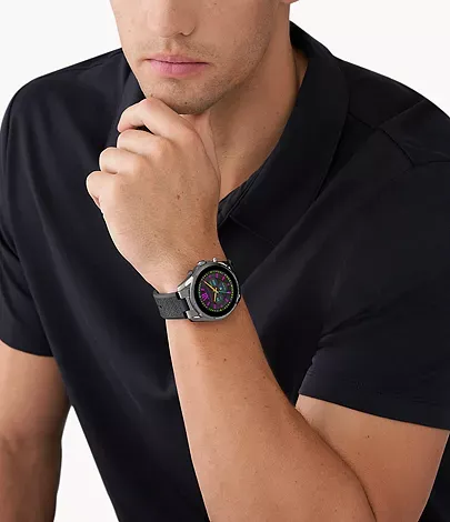 Michaethtl Kors Gen 6 Bradshaw Rose Gold-Tone Stainless Steel Smartwatch Black