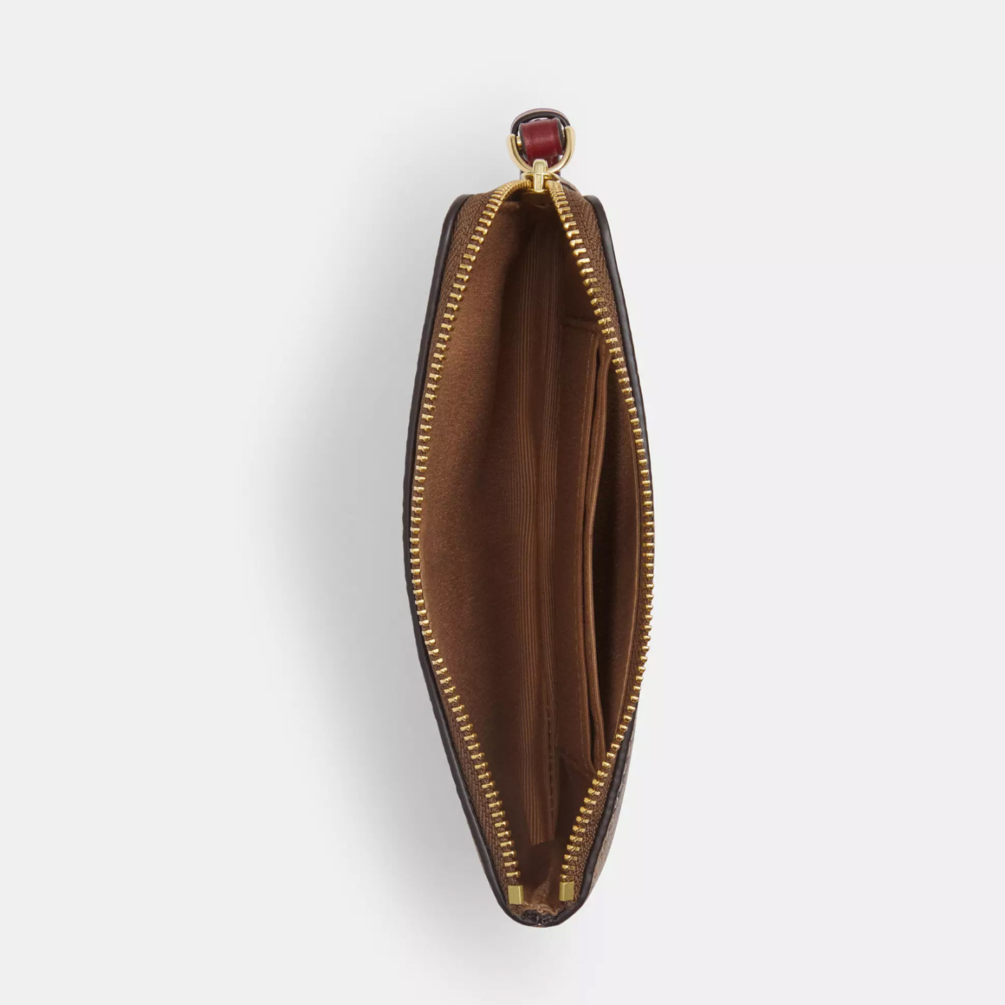 Corner Zip Wristlet In Signature Canvas With Cherry Print
