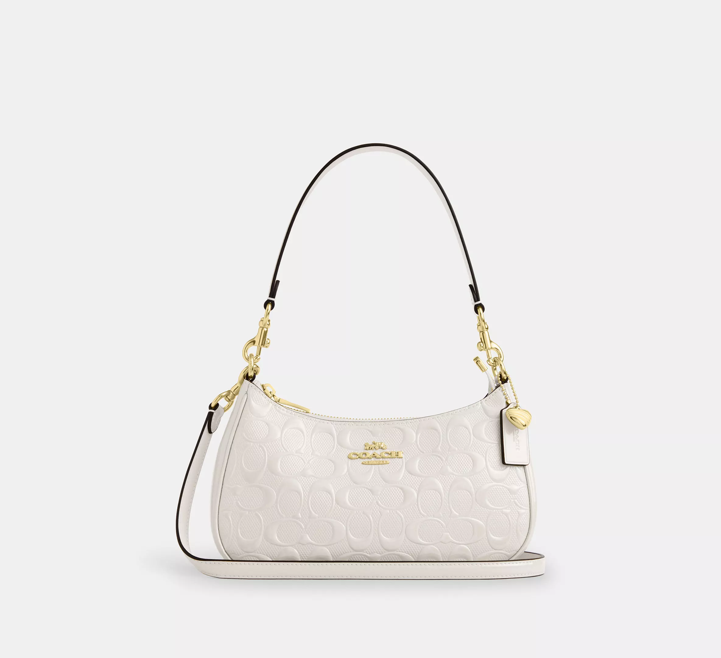 Teri Shoulder Bag In Signature Leather With Heart Charm