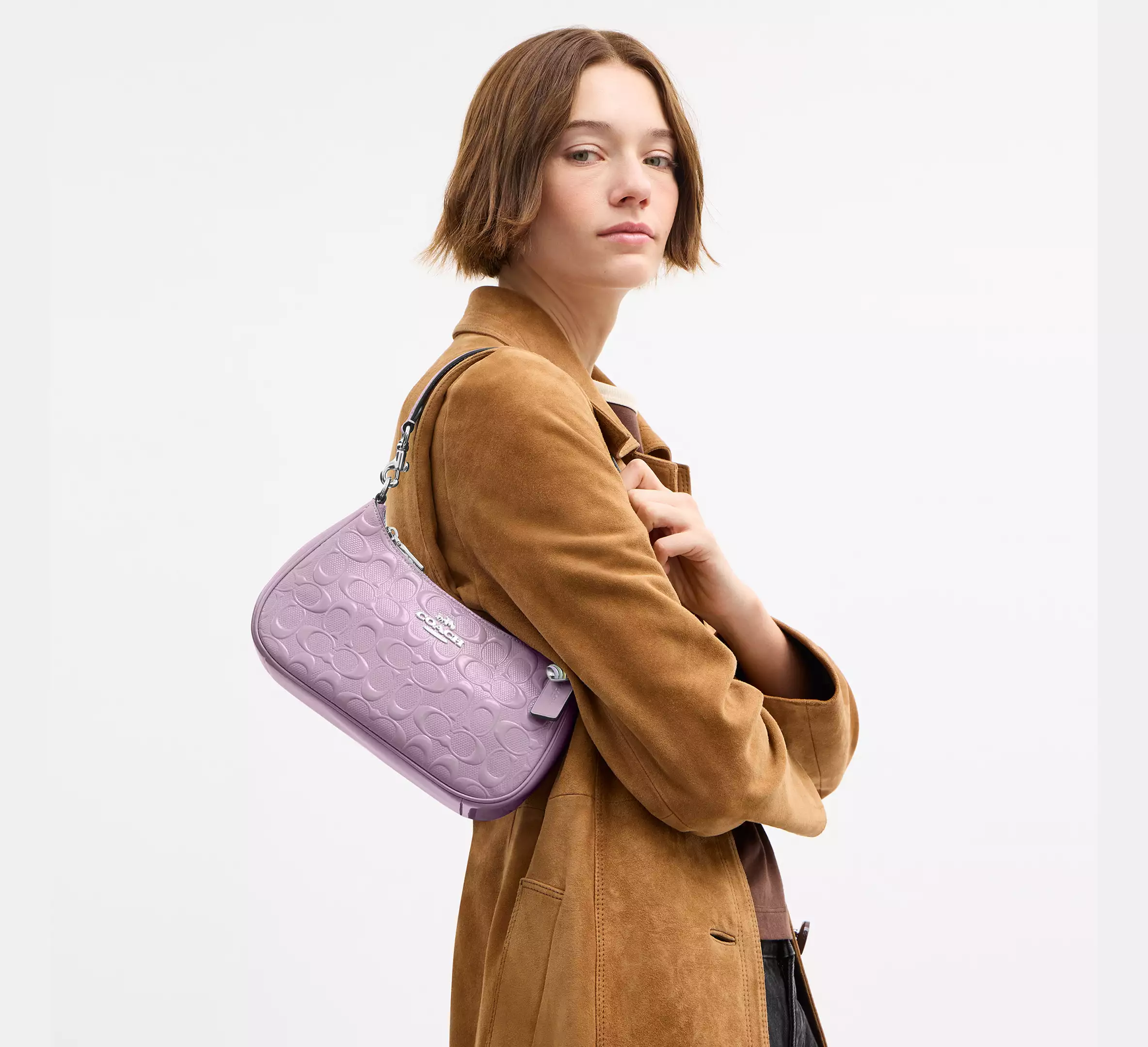 Teri Shoulder Bag In Signature Leather With Heart Charm