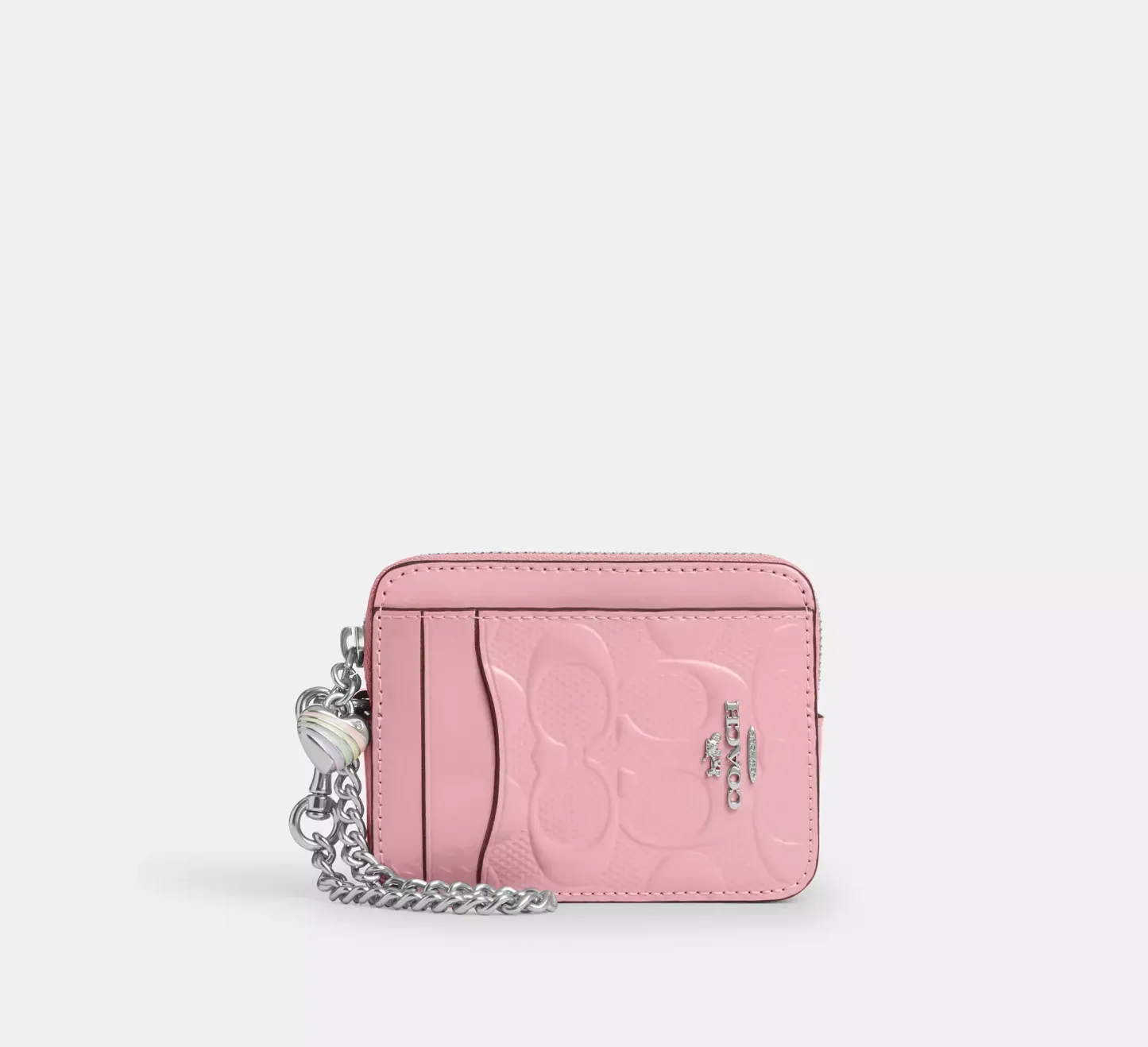 Zip Card Case With Heart Riv
