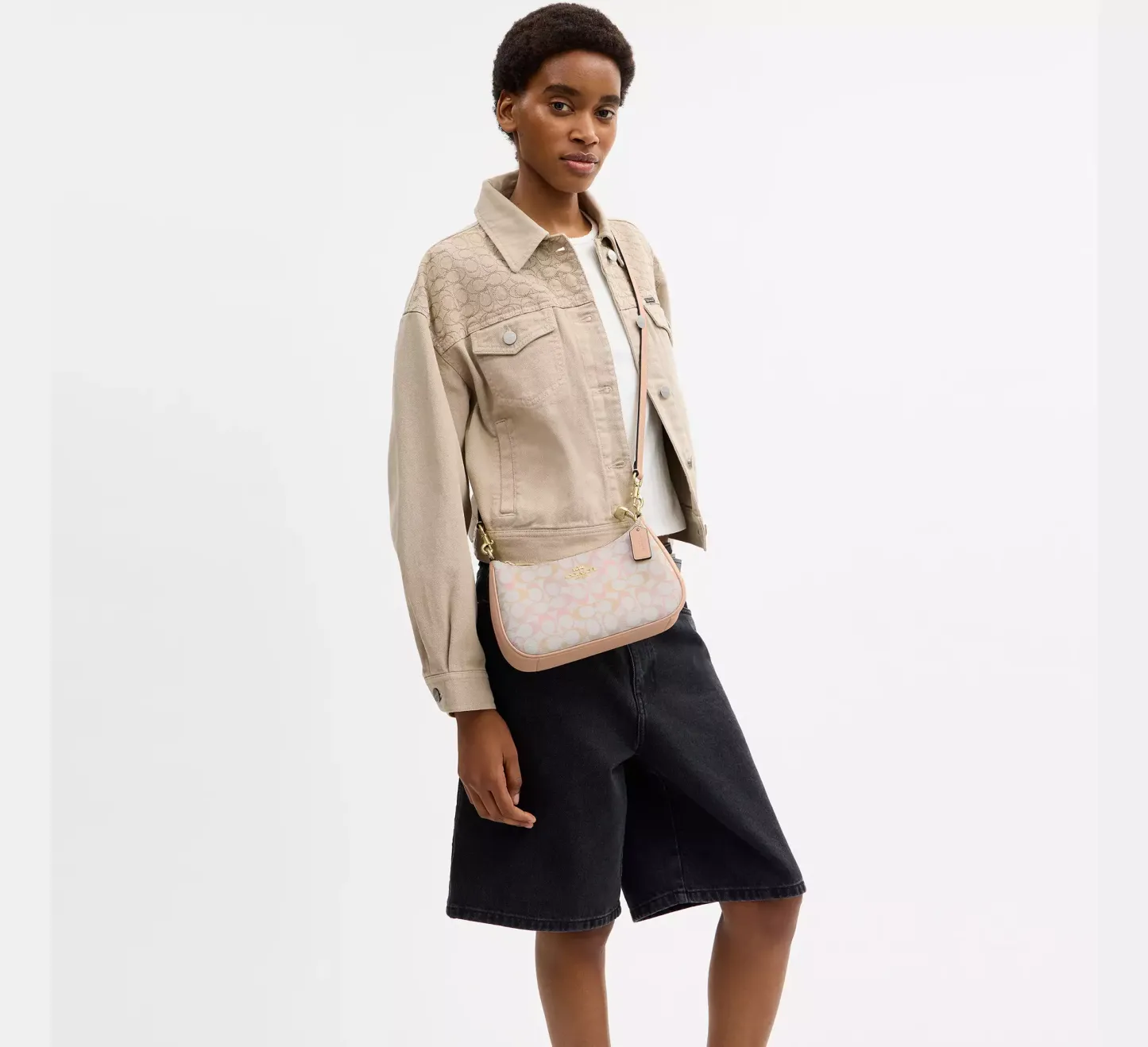 Teri Shoulder Bag In Pretty Signature Canvas