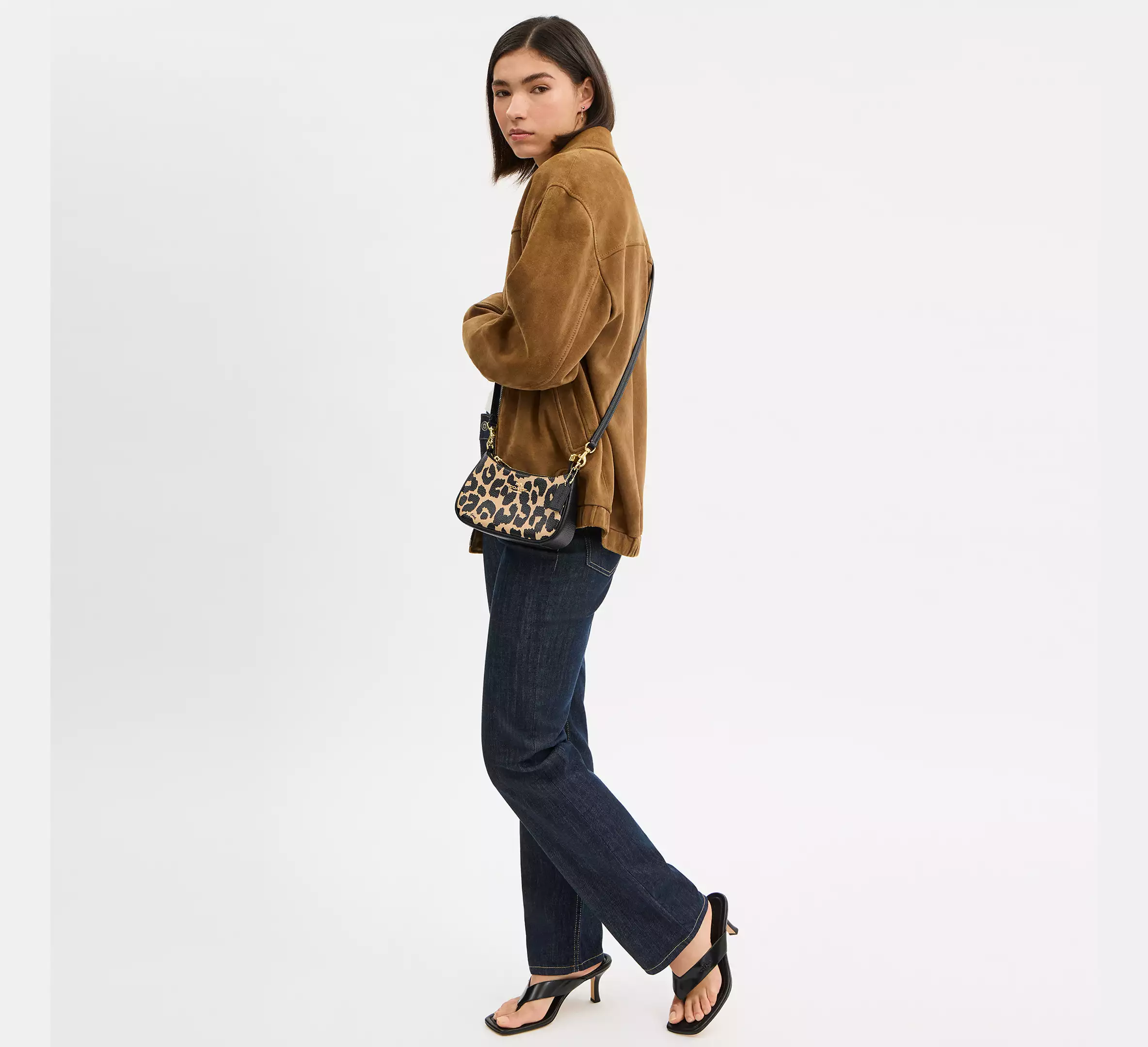 Teri Shoulder Bag With Leopard Print