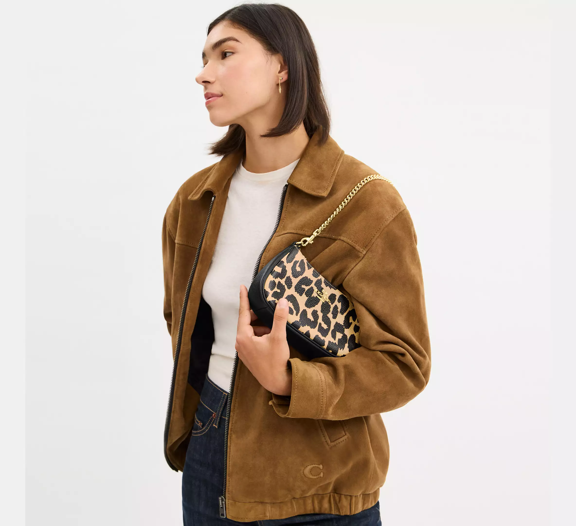 Teri Shoulder Bag With Leopard Print