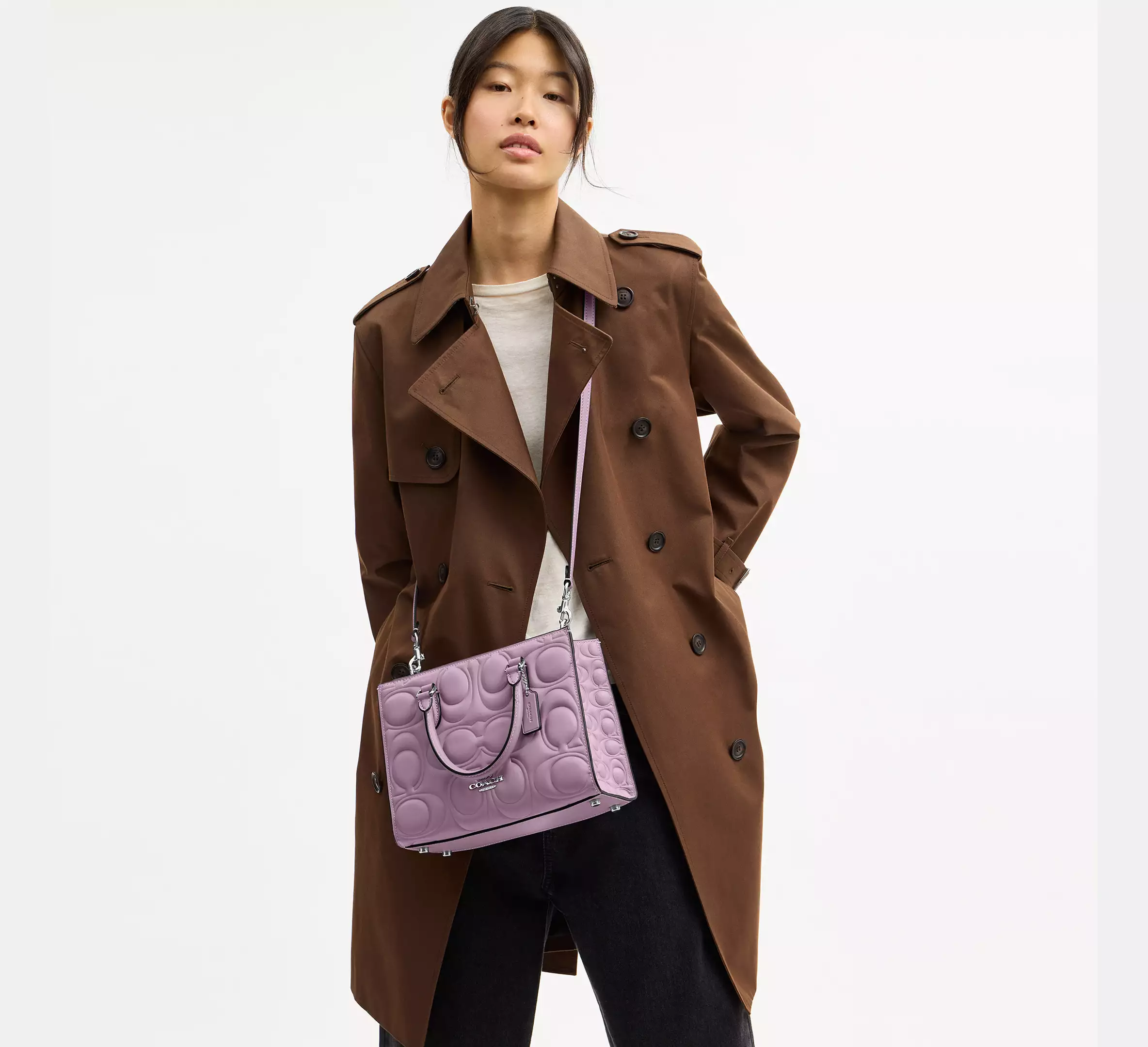 Maggie Small Tote Bag In Signature Leather