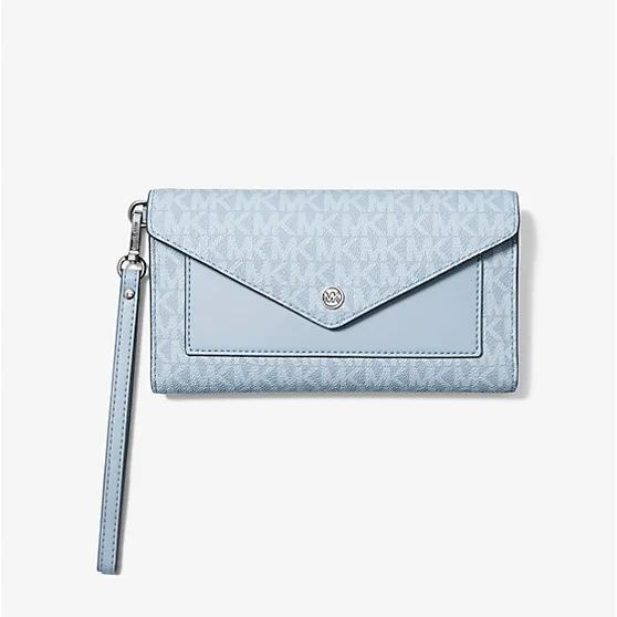 Jet Set Large Signature Logo Envelope Wristlet