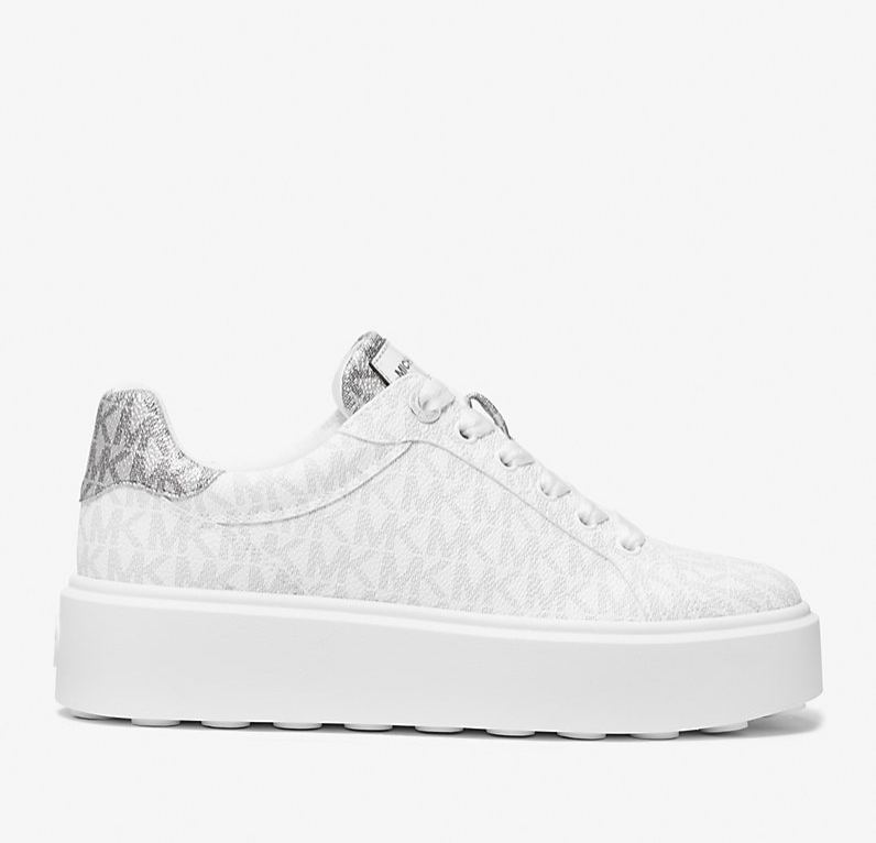 Romey Metallic Two-Tone Signature Logo Platform Sneaker