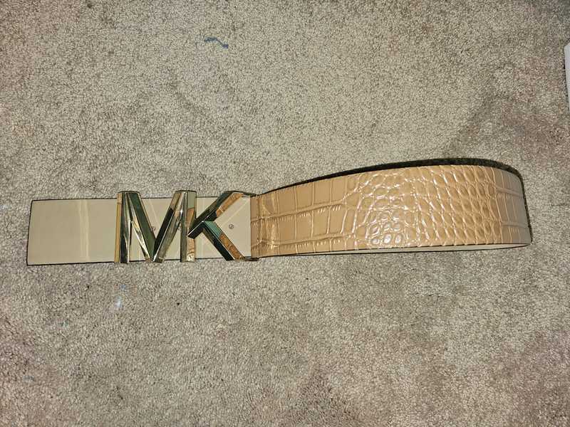 Logo Crocodile-Embossed Leather Waist Belt