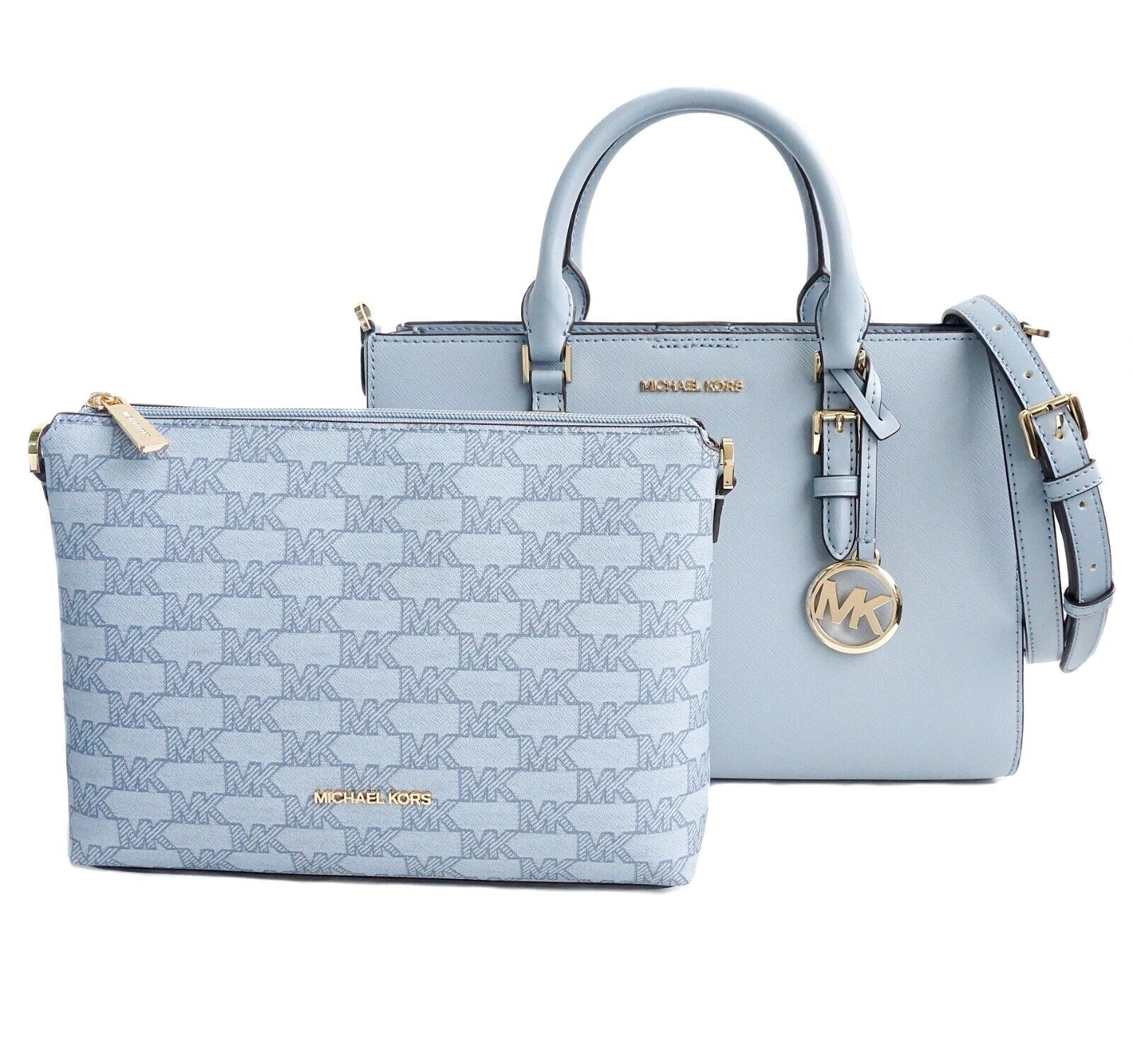 Michthtael Kors Charlotte LG Tote 3 IN1 leather shoulder bag + new