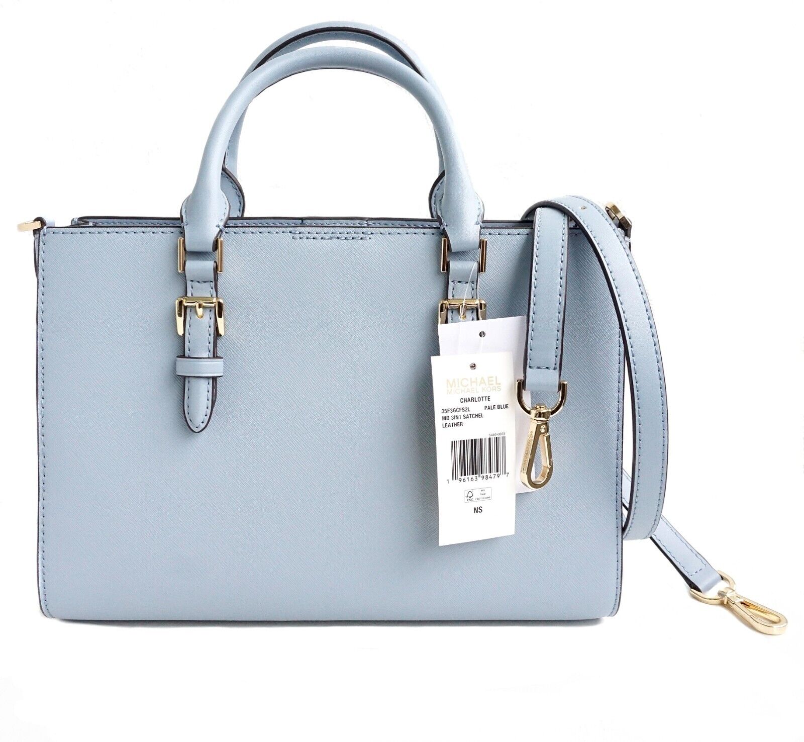 Michthtael Kors Charlotte LG Tote 3 IN1 leather shoulder bag + new