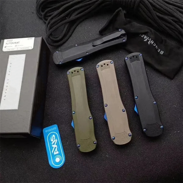 🔥BM 3400BK OTF Outdoor knife Automatic knife Self-defense knife