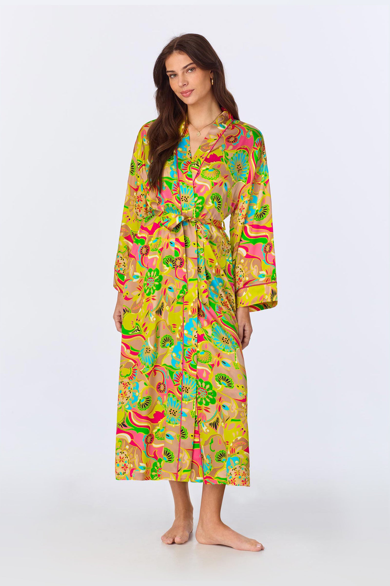 TT Banded Collar Robe - Heritage Silk