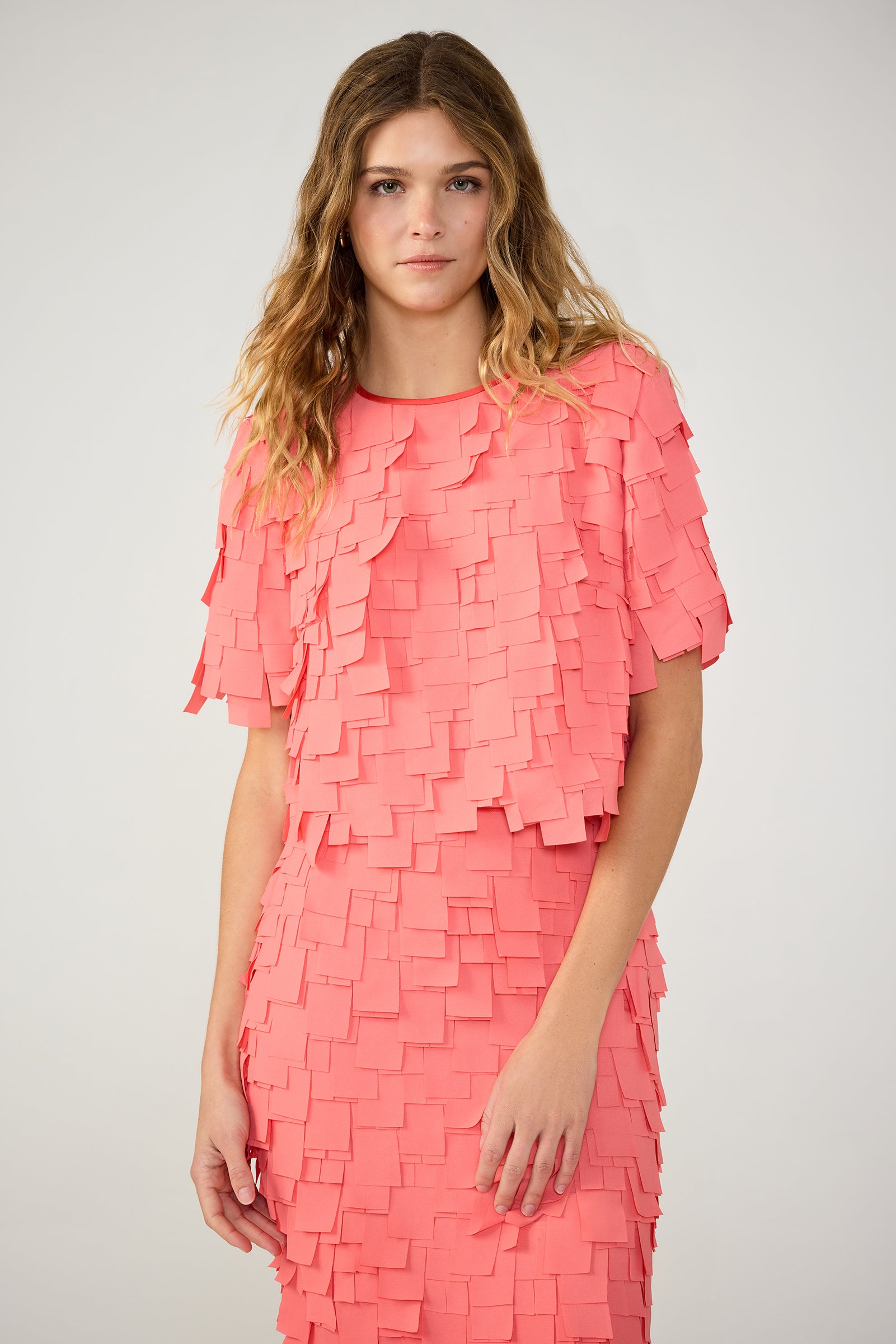 Serilda Short-Sleeve Top - Flutter Chiffon