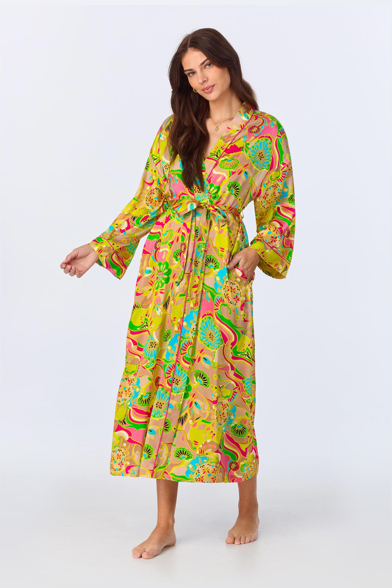 TT Banded Collar Robe - Heritage Silk