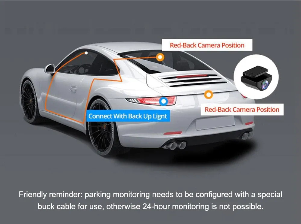 4K Full HD Smart Dash Cam (Front and Rear)