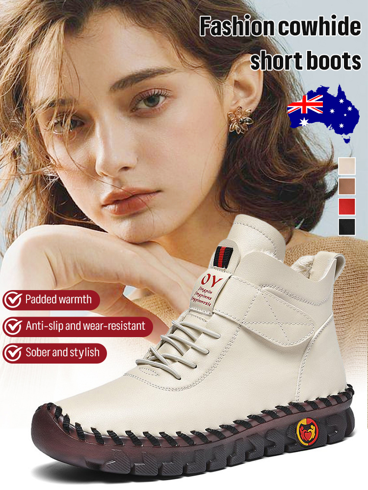 Plus size trendy women's ankle boots for autumn and winter，Non-slip and wear-resistant, they last 10 years.👢