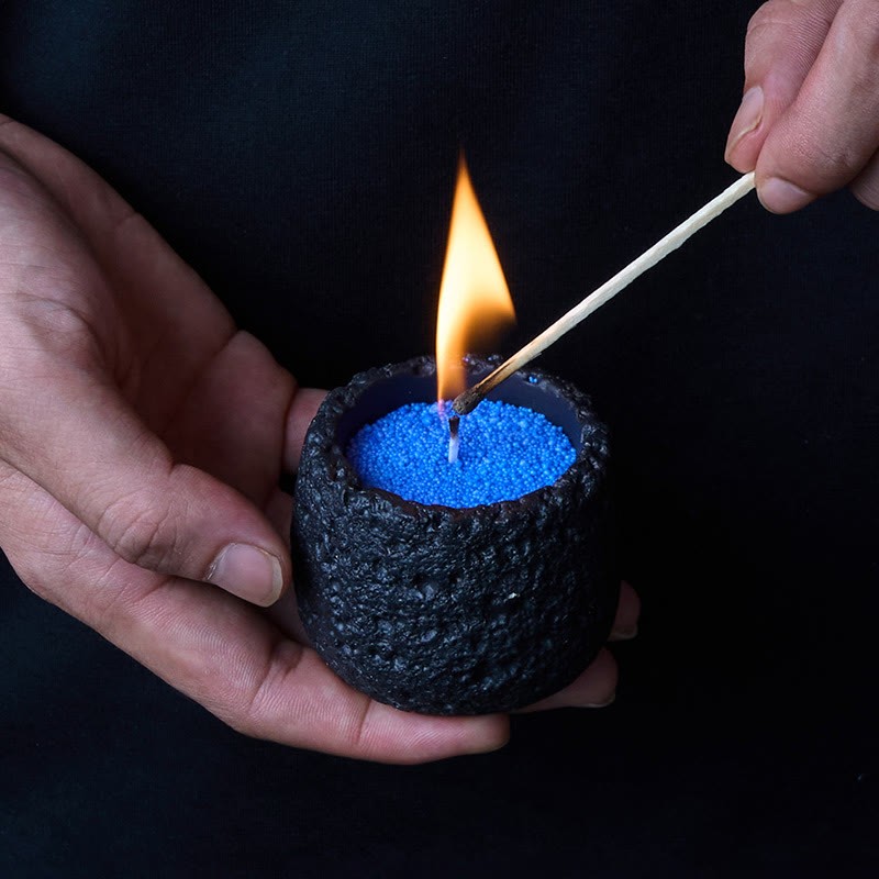 Unscented Dark Blue Sand Candle Kit Theflows - image 4