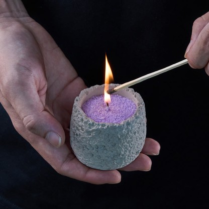 Unscented Violet Sand Candle Kit Theflows - image 4