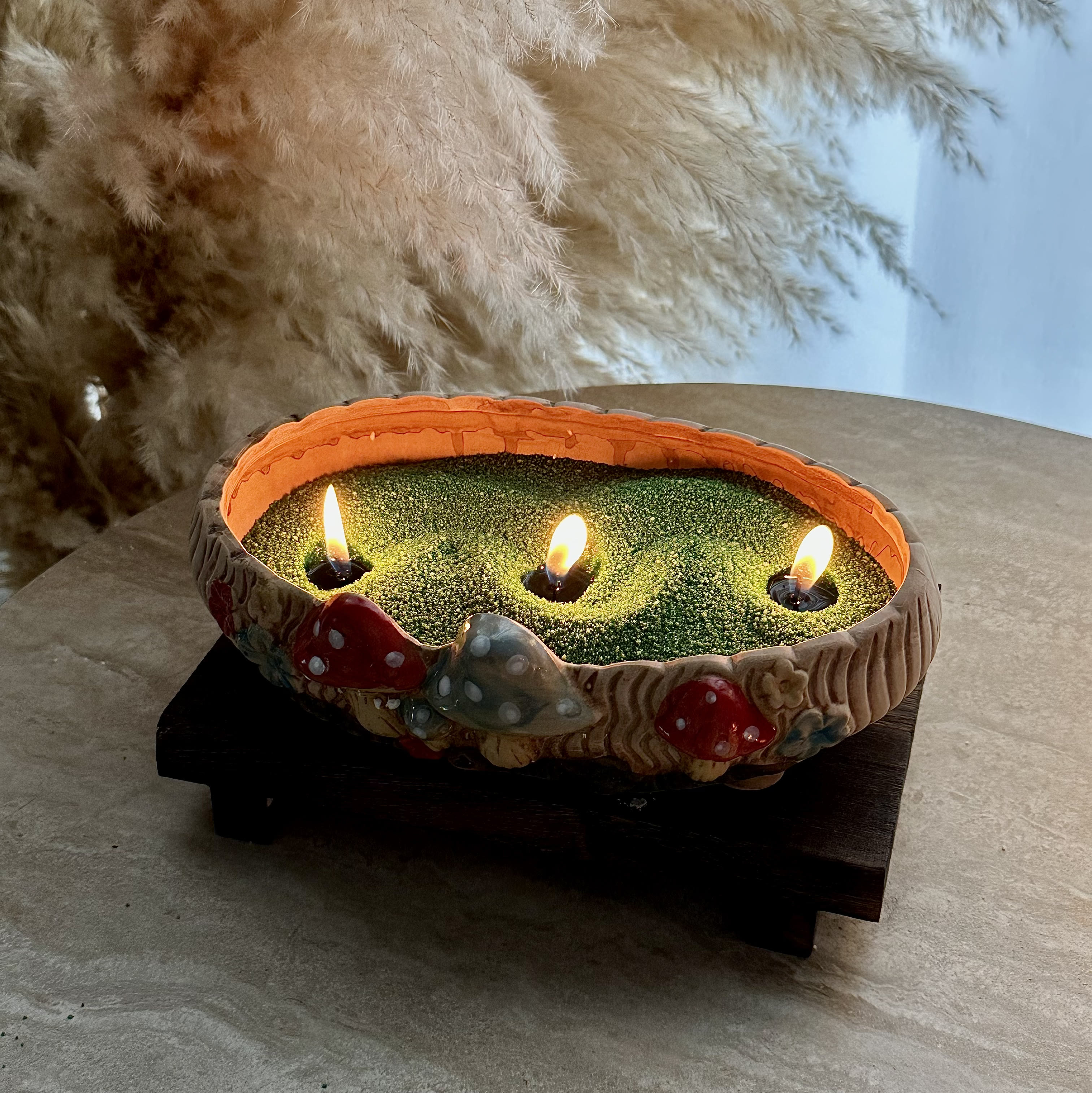 Unscented Dark Green Sand Candle Kit Theflows - image 2