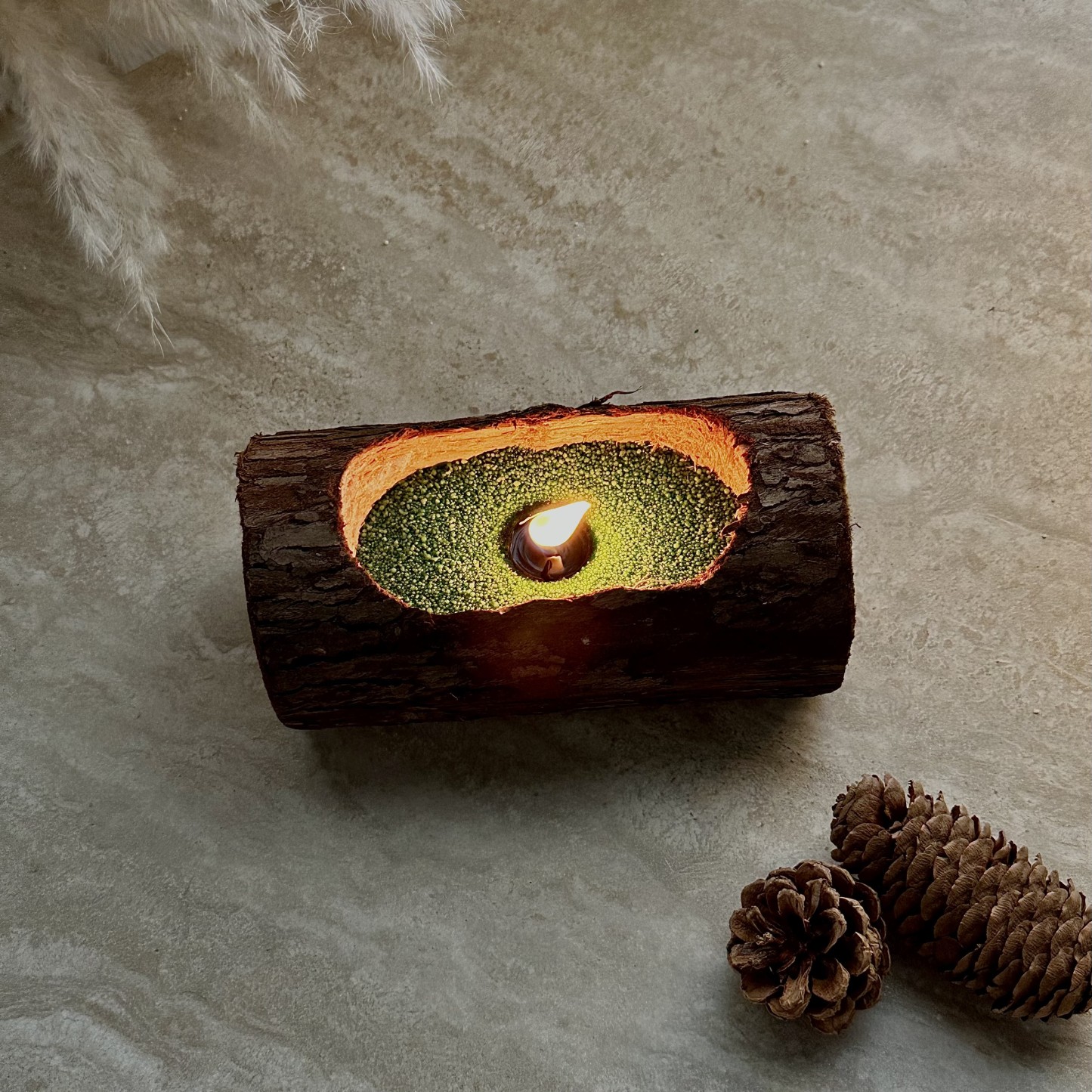 Unscented Dark Green Sand Candle Kit Theflows - image 3