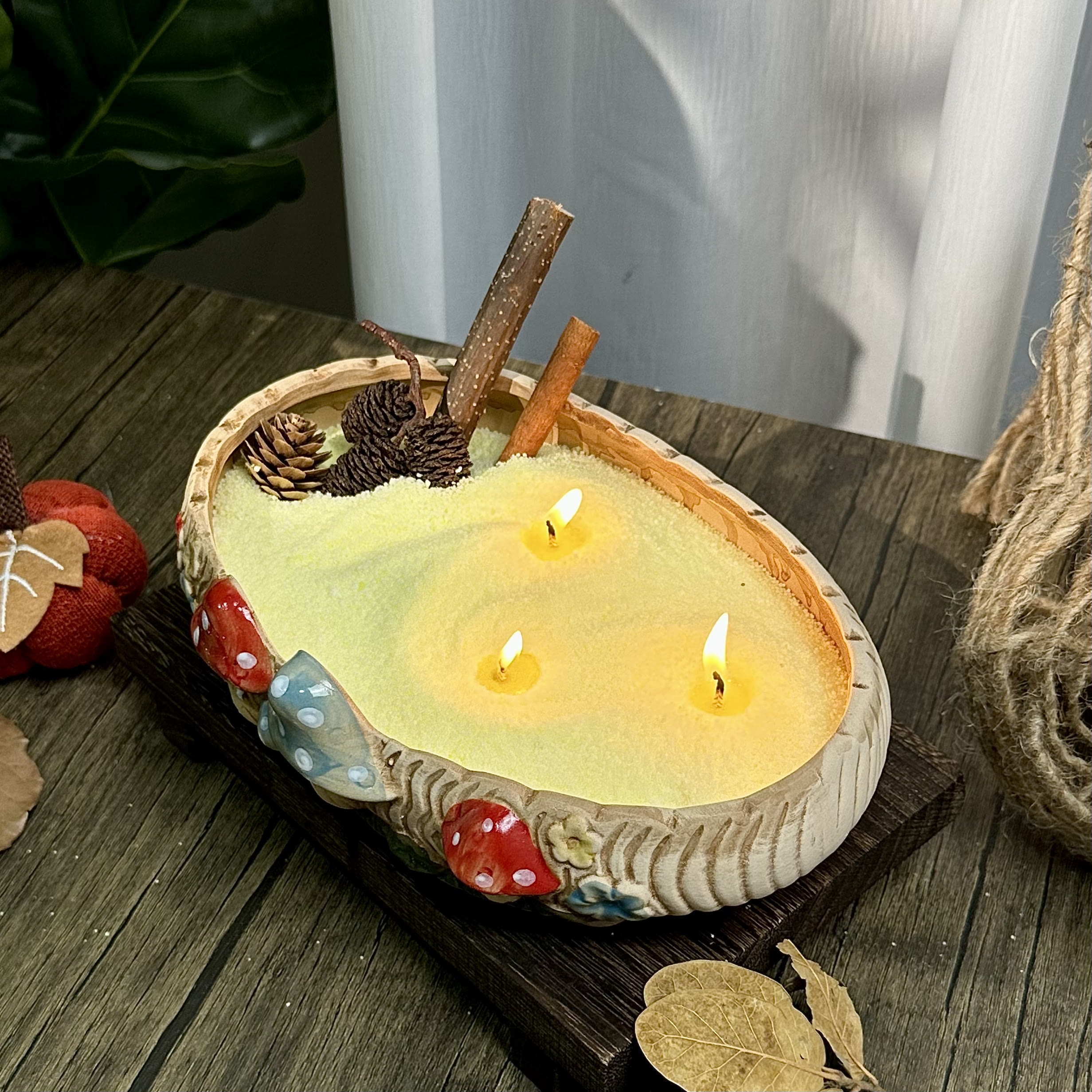 Unscented Light Yellow Sand Candle Kit Theflows - image 3