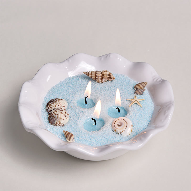 Unscented Light Blue Sand Candle Kit Theflows - image 4