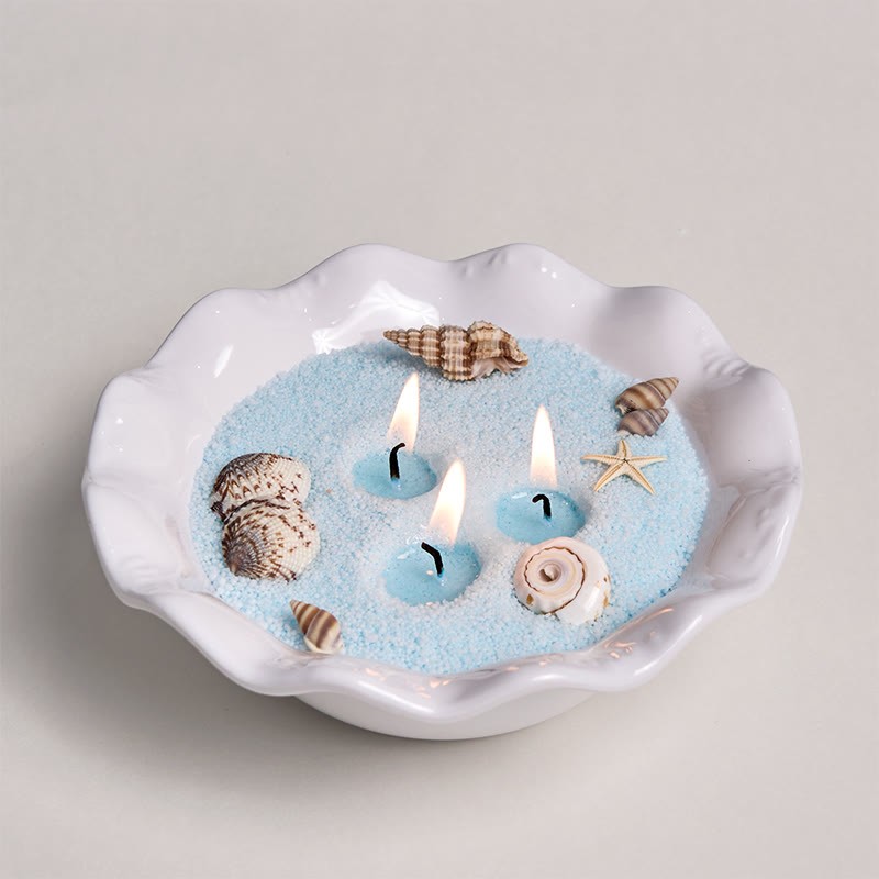 Unscented Light Blue Sand Candle Kit Theflows - image 4