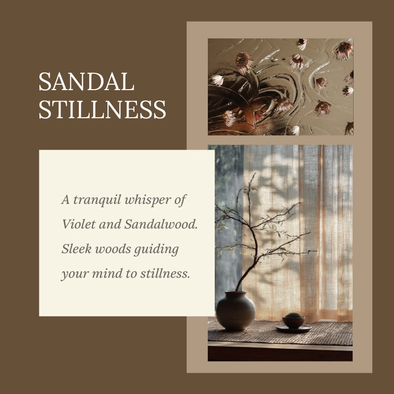 Sandal Stillness – Scented Aromatherapy Sand Candle by TheFlows - image 2