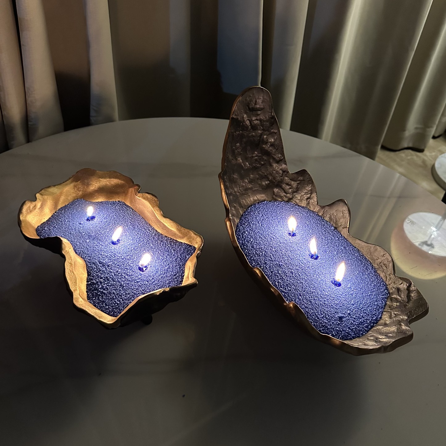 Unscented Dark Blue Sand Candle Kit Theflows - image 2