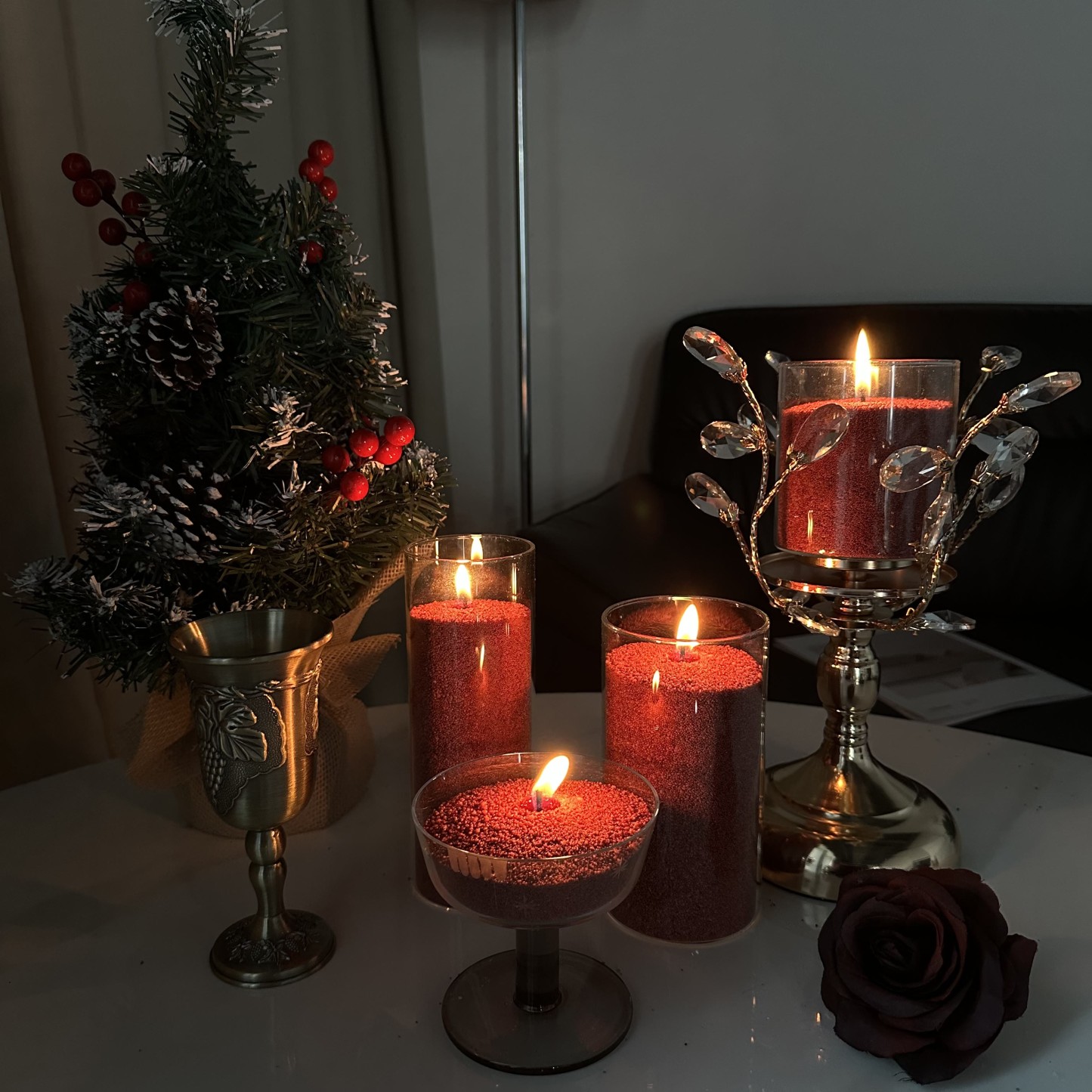 Unscented Red Sand Candle Kit Theflows - image 4