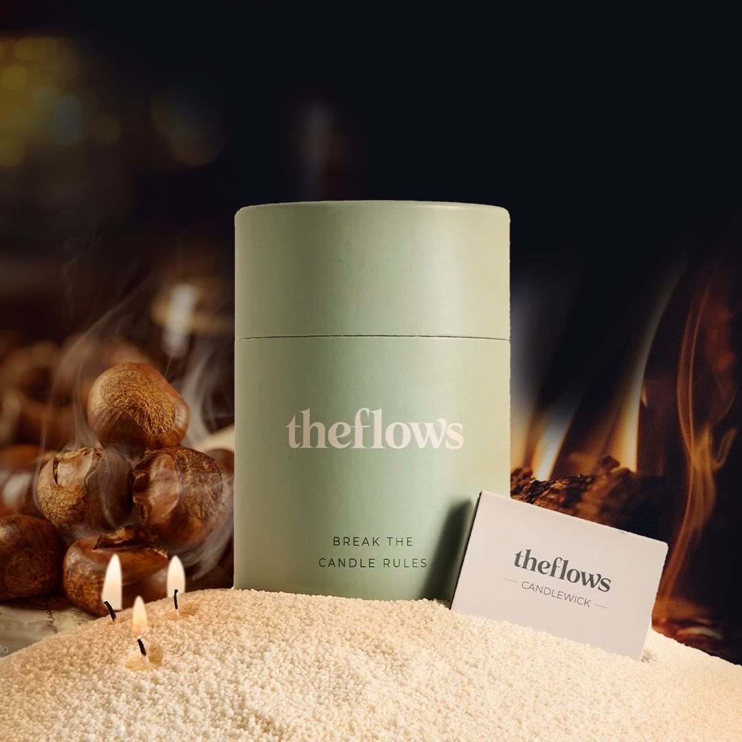 Hearth Chestnut – Scented Aromatherapy Sand Candle by TheFlows - 250g / 8.82 oz - Sand - image 1