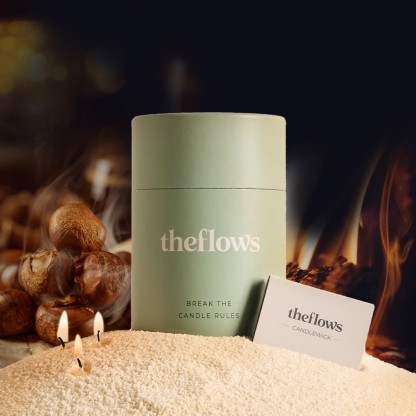 Hearth Chestnut – Scented Aromatherapy Sand Candle by TheFlows - 250g / 8.82 oz - Sand - image 1