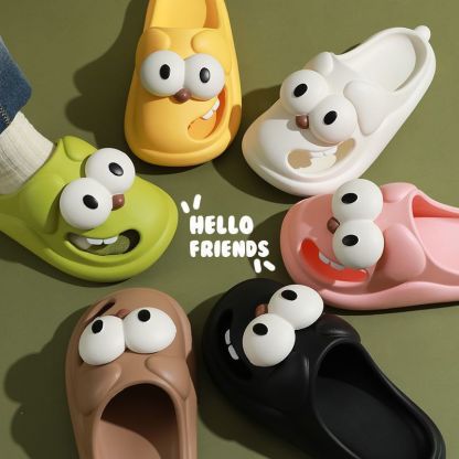 Cartoon Big-Eyed Dog Slippers