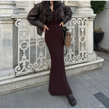 Stylish Lapel Tie-Waist Long-Sleeve Jacket