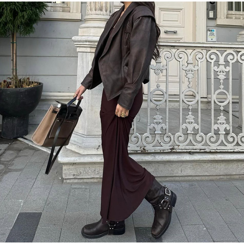 Stylish Lapel Tie-Waist Long-Sleeve Jacket