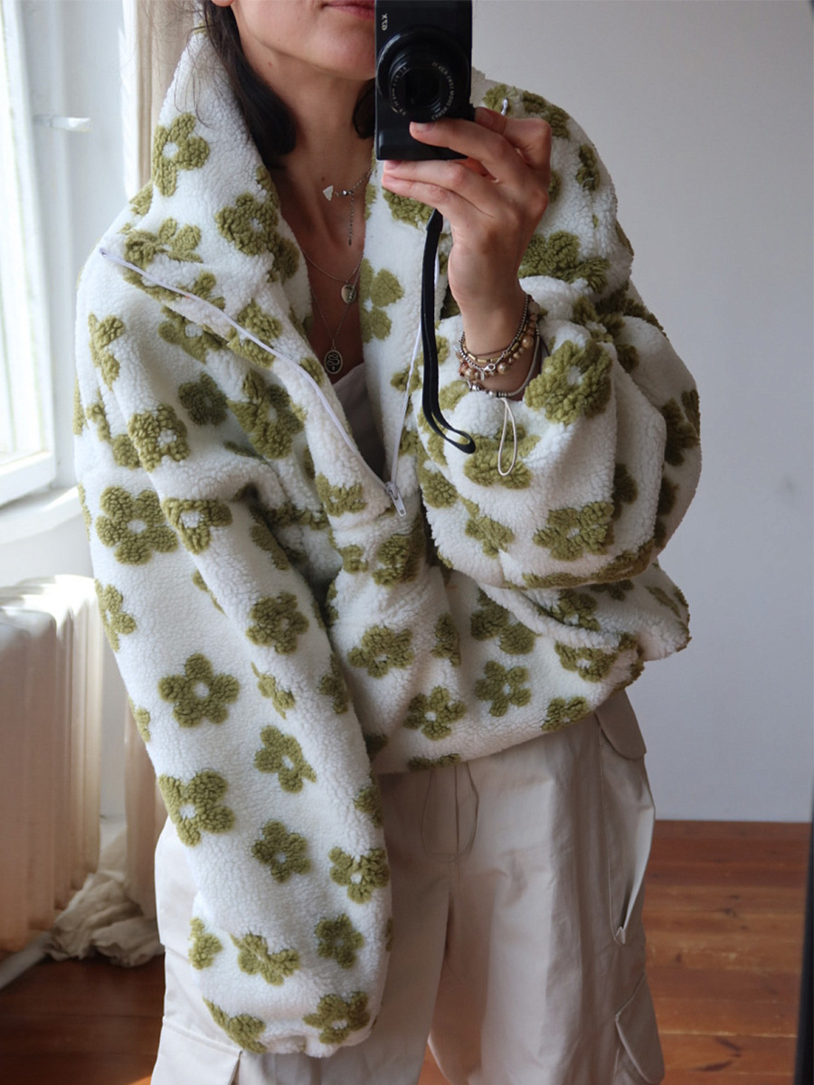Fleece Flower Hoodie