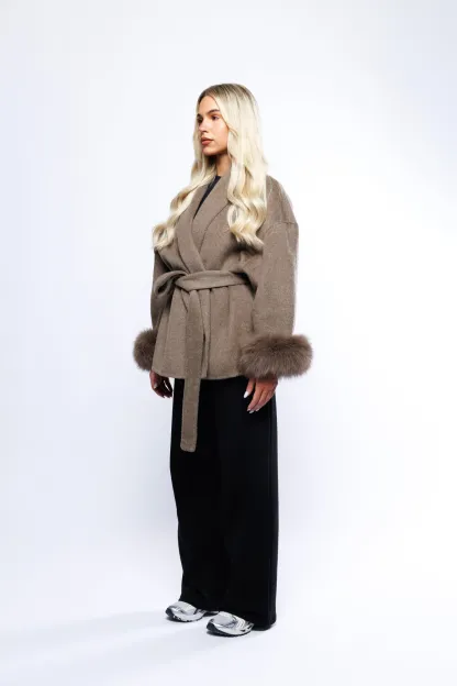 2025 New Autumn & Winter Fashion Casual Temperament Soft Loose Lapel Solid - Color Woolen Coat