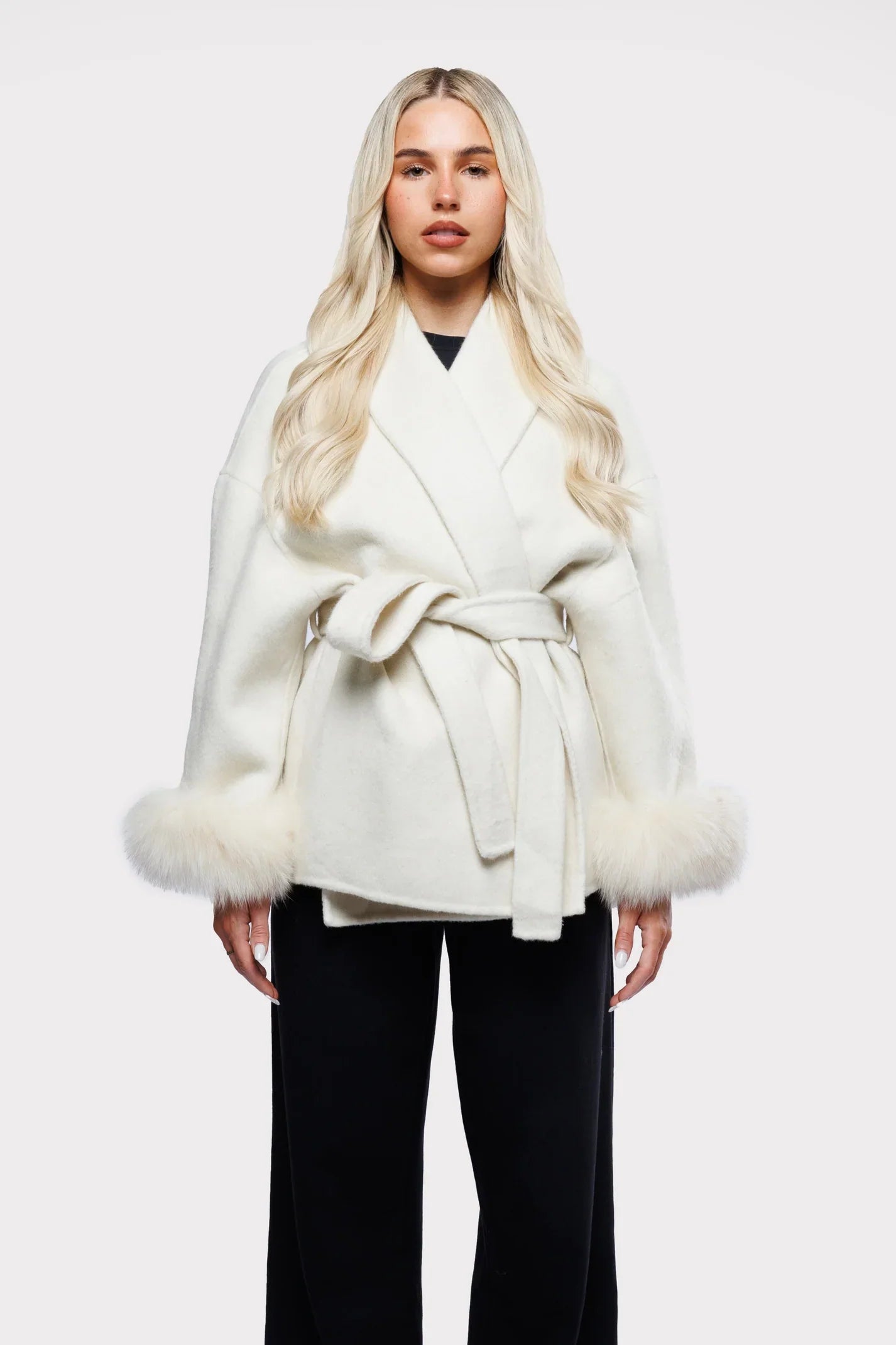 2025 New Autumn & Winter Fashion Casual Temperament Soft Loose Lapel Solid - Color Woolen Coat