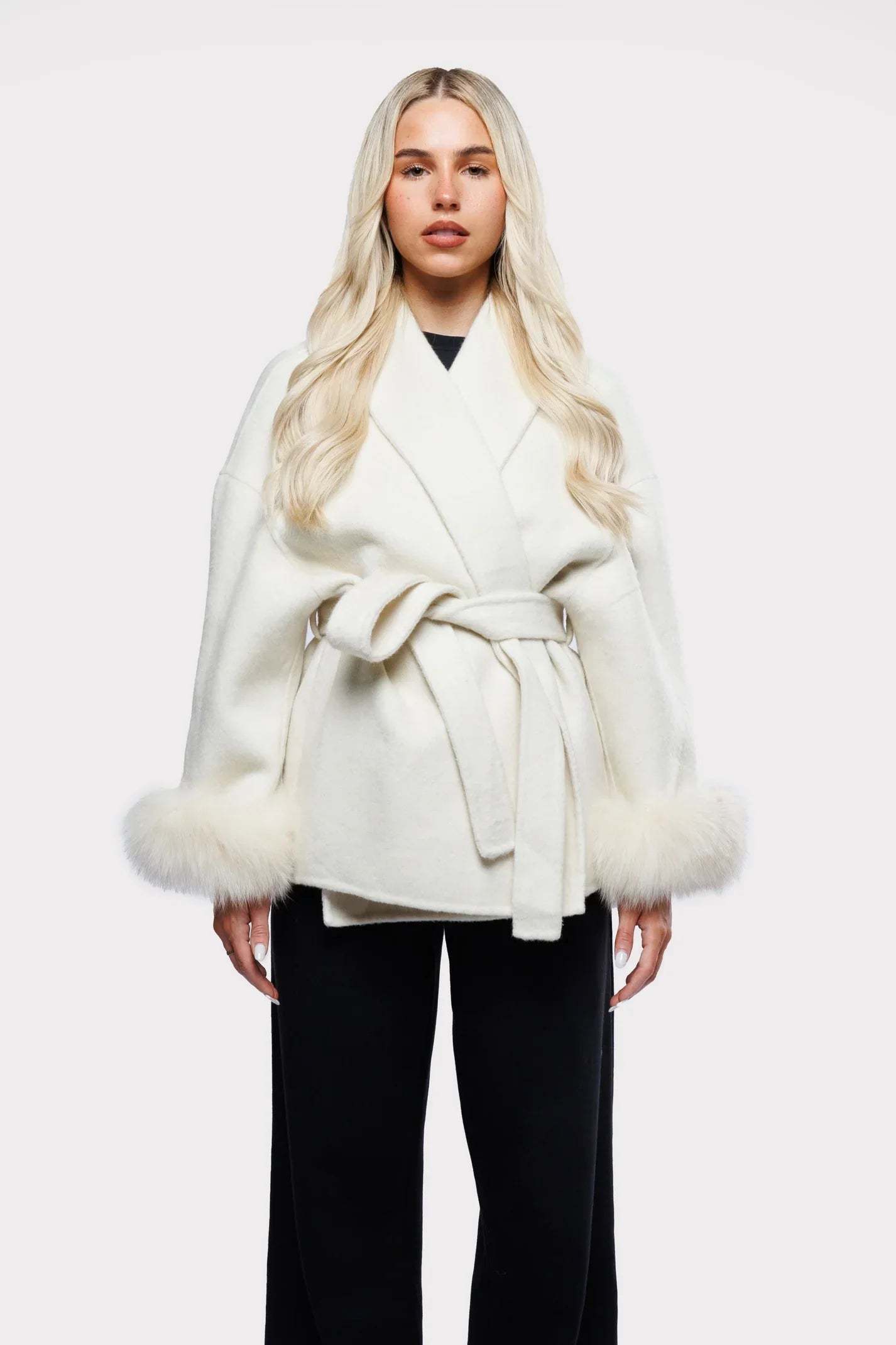 2025 New Autumn & Winter Fashion Casual Temperament Soft Loose Lapel Solid - Color Woolen Coat