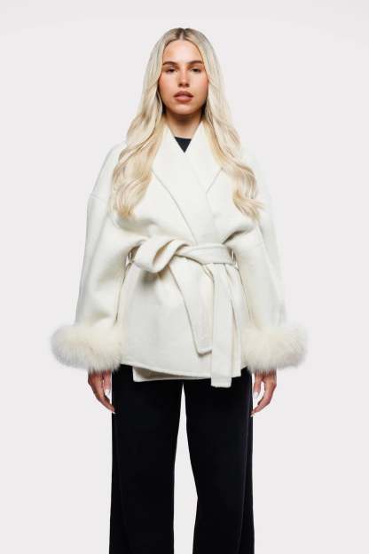 2025 New Autumn & Winter Fashion Casual Temperament Soft Loose Lapel Solid - Color Woolen Coat