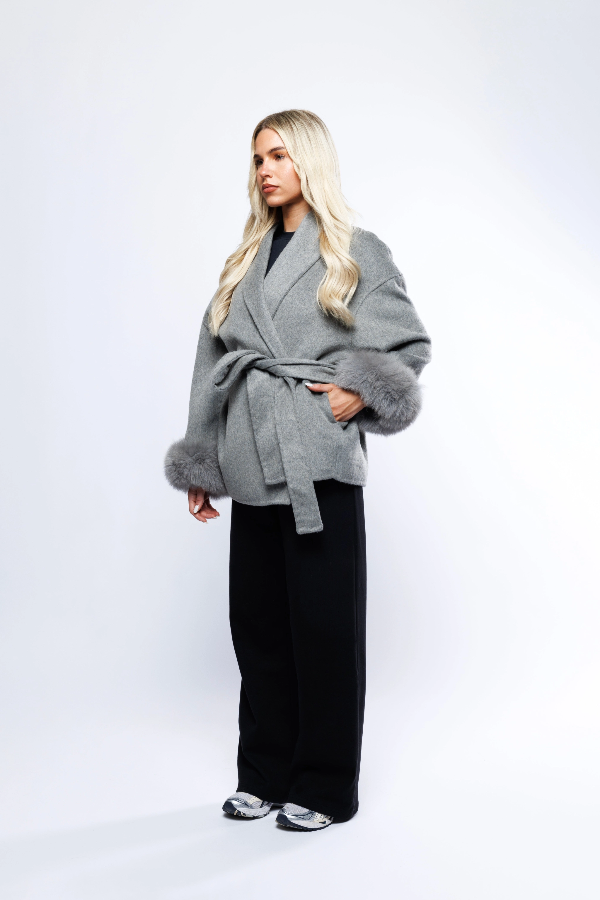 2025 New Autumn & Winter Fashion Casual Temperament Soft Loose Lapel Solid - Color Woolen Coat