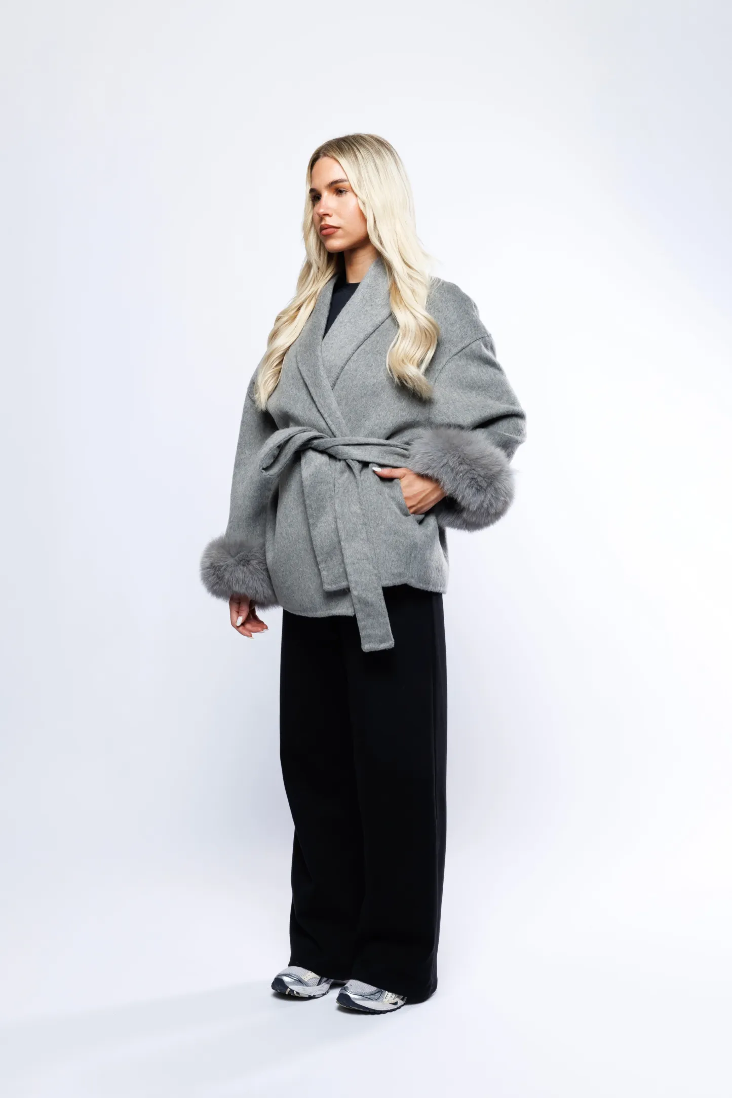 2025 New Autumn & Winter Fashion Casual Temperament Soft Loose Lapel Solid - Color Woolen Coat